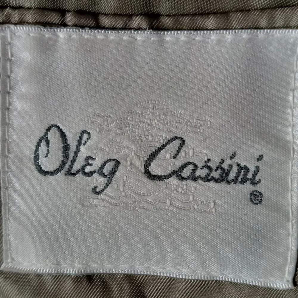 OLEG CASSINI 2pc Men's Wool Suit Brown Pinstripe Size 40R